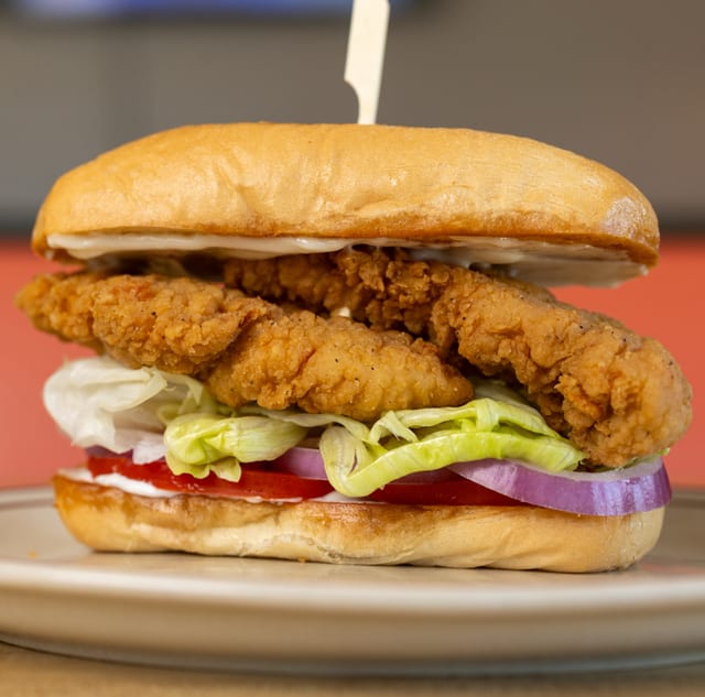 Chicken Strip Sandwich.