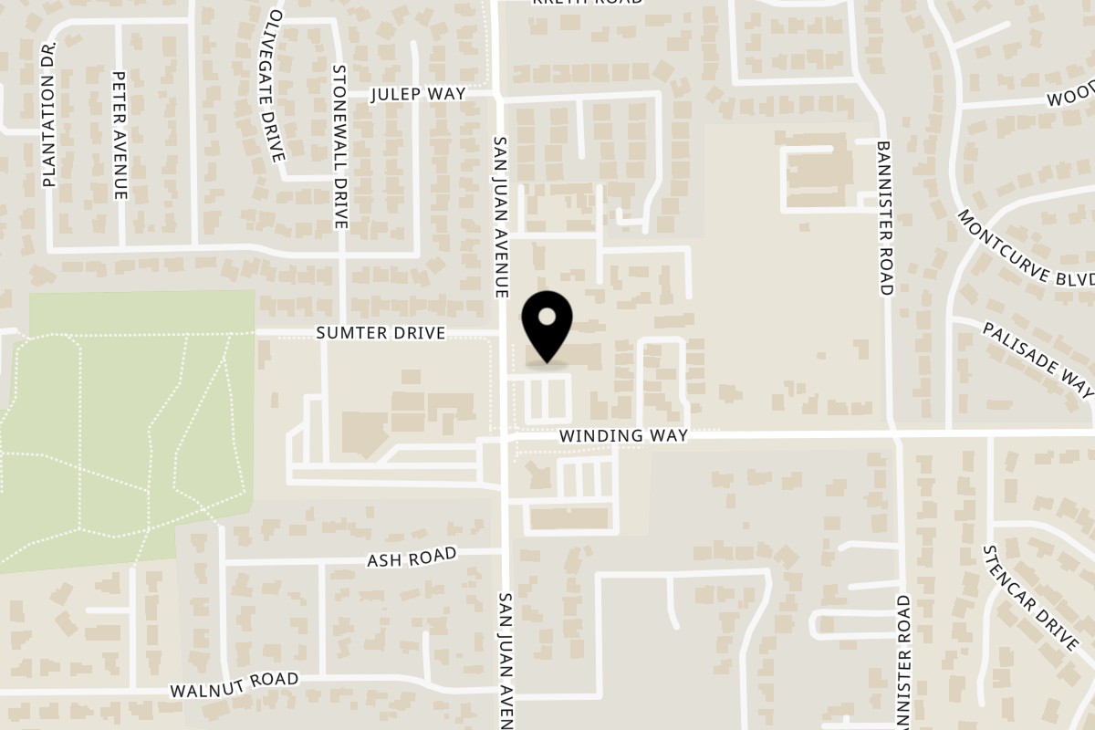 Map showing the location of Hagen's Orange Freeze Hagen's Orange Freeze on 7405 Winding Way in Fair Oaks